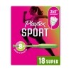 Playtex Sport Plastic Tampons - Unscented - Super - 18 Count — Family Dollar