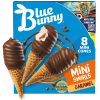 Blue Bunny Mini Swirls Caramel Cones, Frozen Dessert, 8 Pack — Family Dollar