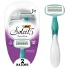 Bic Soleil Sensitive Advanced Women's Disposable Razors With 360 Degree Moisture Strips For Enhanced Glide, Shaving Razors With 5 Blades, 2 Count — Family Dollar