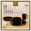 Solid black dinnerware set 16 pc — Family Dollar (SKU FD602328)