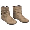 Just Be Ladies' Tan Suede Booties — Family Dollar