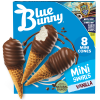 Blue Bunny Mini Swirls Vanilla Cones, Frozen Dessert, 8 Pack — Family Dollar
