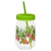 Plastic Printed Mason Jar Tumbler with Straw, 18 oz. — Family Dollar (SKU FD698229)