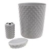 Interiors by Design Gray Textured Bathroom Sets, 3 pc. — Family Dollar (SKU FD2899969)