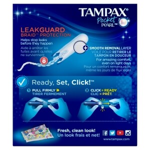 Tampax Pocket Pearl Regular Unscented Tampons 18 Ct Family Dollar