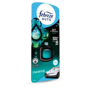Febreze AUTO Air Freshener, Odor-Fighting Automotive Vent Clip, Unstopables Fresh Scent, 1 Count