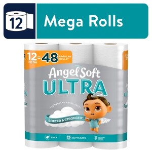 Angel Soft Ultra Toilet Paper 12 Mega Rolls Family Dollar