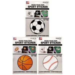Peelstar Customizable Removable Sport Stickers Family Dollar