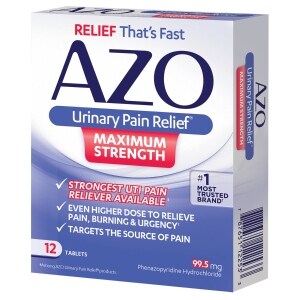 Azo Urinary Pain Relief Maximum Strength While Pregnant Azo Maximum Strength Urinary Pain Relief Tablets 12 Ct Family