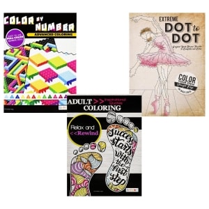 B-THERE Adult Coloring Books - Set of 4 Coloring Books | Over 125 Different  Designs Combined