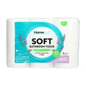 Homeline Soft Lavender-Scented Bathroom Tissue, 12 ct. | Family Dollar