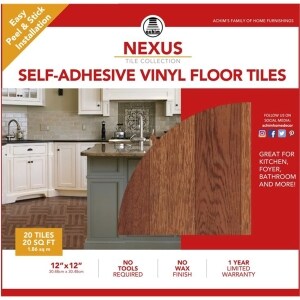 Nexus Dark Oak Vinyl Floor Tiles 20 Sq Ft Family Dollar