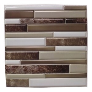Tool Bench Self-Adhesive Earth Tone Wall Tile, 12-in.