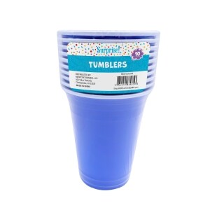 Plastic Tumbler Cups - Clear with Gold Dots, 16 fl oz., 10 ct.
