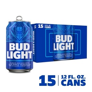 Bud Light Beer 15 - 12 fl oz Cans