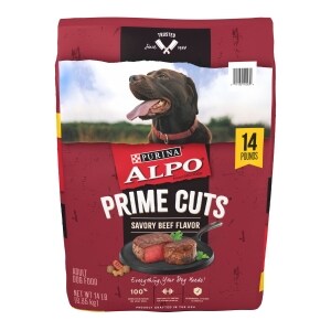 Purina ALPO Prime Cuts Savory Beef Flavor Dry Dog Food, 14
