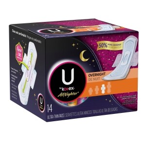 U By Kotex All Nighter Maxi Pads 14 Ct Family Dollar