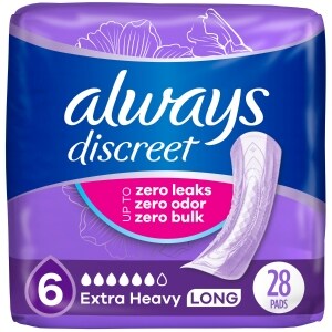 Always Discreet Bladder Leak Extra Heavy Long Pads, 28 ct. | Family Dollar