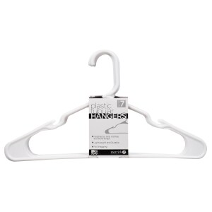 White Plastic Heavy-Duty Hangers (3-Pack)