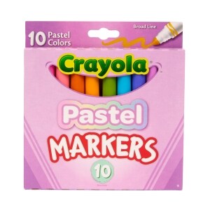 Crayola Pastel Broad Line Markers, 10