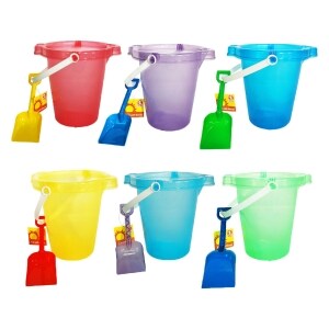 Beach Buckets with Shovels Assorted