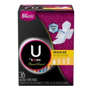 U By Kotex Cleanwear Regular Ultra Thin Pads 36 Ct Family Dollar