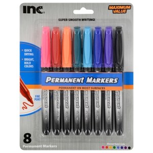 Inc. Assorted Permanent Markers, 8 ct.