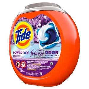 Tide Power Pods with Febreze Laundry Detergent Pacs, 25 Count, Spring ...