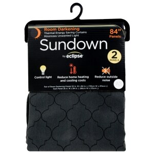 Eclipse Sundown Dark Gray Room Darkening Curtains Family