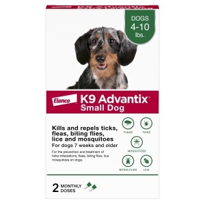 K9 Advantix Flea, Tick Mosquito Prevention for Small Dogs 4-10