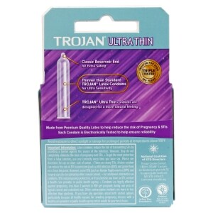 Trojan Ultra Thin Lubricated Latex Condoms 3 Ct Family Dollar