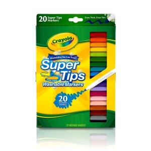 Crayola Super Tips Washable Markers, 20
