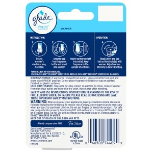 Glade Plugins Scented Oil Warmer Holds Essential Oil Infused Wall Plug In Refill 2 Ct Dollar General