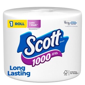Scott 1000 Toilet Paper, 1 Roll