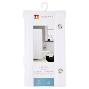 Interiors by Design White PEVA Shower Curtain Liners