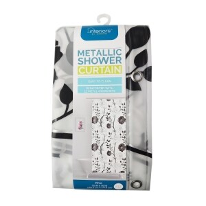 Metallic Printed PEVA Shower Curtain Liners | Family Dollar