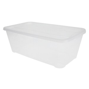 25L Silver Plastic Storage Box