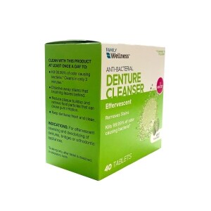 Family Wellness Whitening Denture Tablets 40 Ct Family Dollar