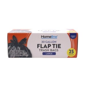 Hy Top Trash Bags, 4 Flap Tie, 30 Gallon, Trash Bags