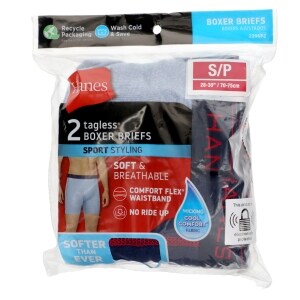Hanes 6-Pack Tagless Briefs For Men - Size XL, White, Comfortable Cotton Basics