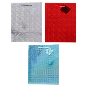 Medium Solid-Color Holographic Gift Bags | Family Dollar