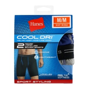 Hanes Men's Long Leg Boxer Brief Medium,