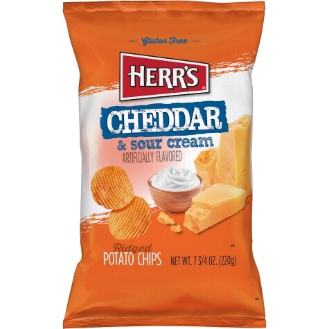 Herr's Gameday Flavors Cheesy Pizza Potato Chips 7.75 oz | Family Dollar