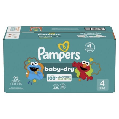 Pampers Baby-Dry Size 4 Diapers, 92 ct.