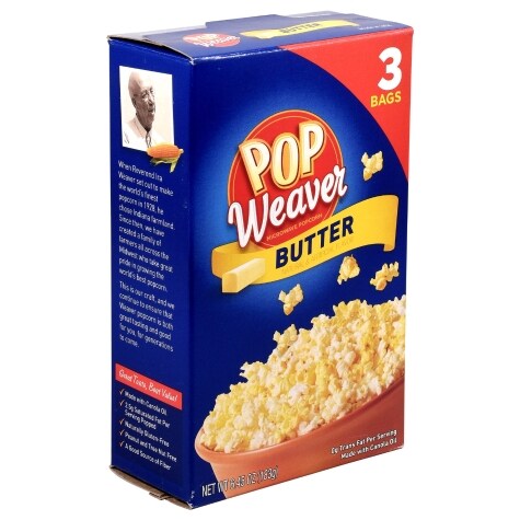 Pop Weaver Butter Microwave Popcorn, 3 ct.