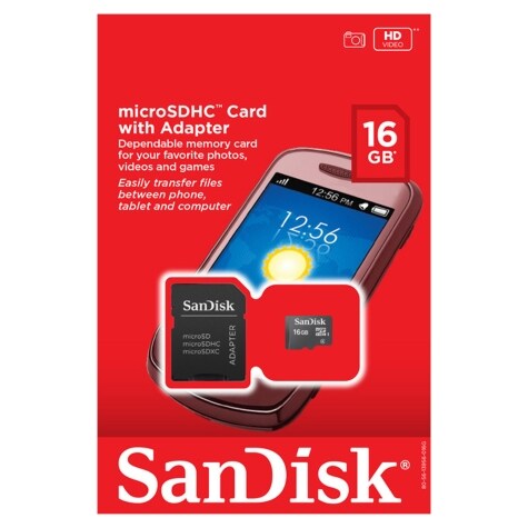 Sandisk 16 Gb Micro Sdhc Cards With Adapters Family Dollar