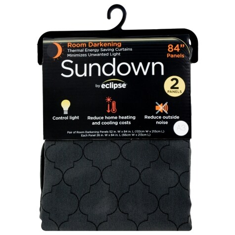 Eclipse Sundown Dark Gray Room Darkening Curtains Family Dollar