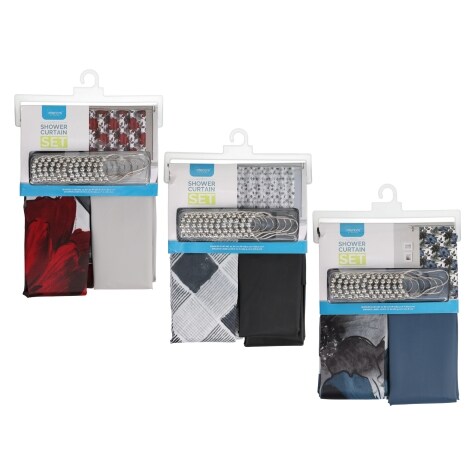Interiors by Design Shower Curtains with Plastic Liners, 14 pc ...