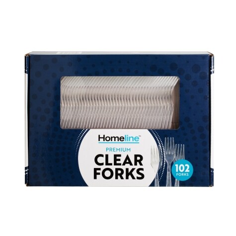 Homeline Clear Plastic Forks, 102 ct.