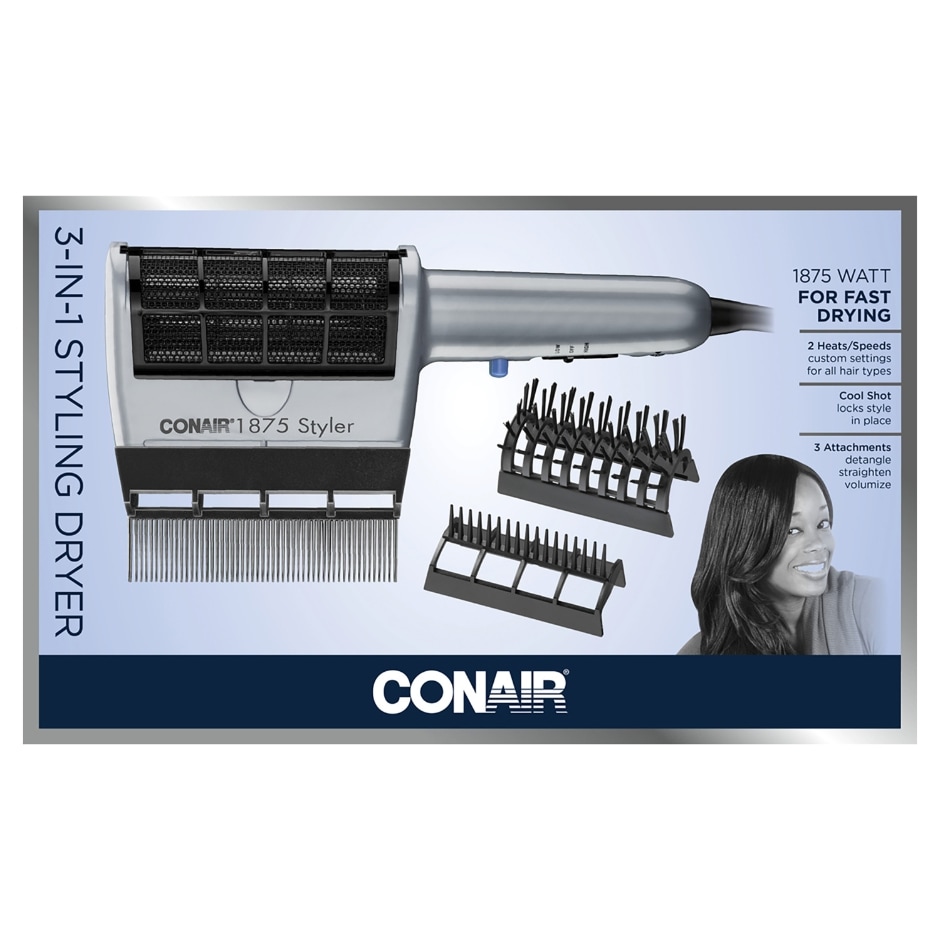 Conair 1875 3 In 1 Styling Hair Dryer Family Dollar